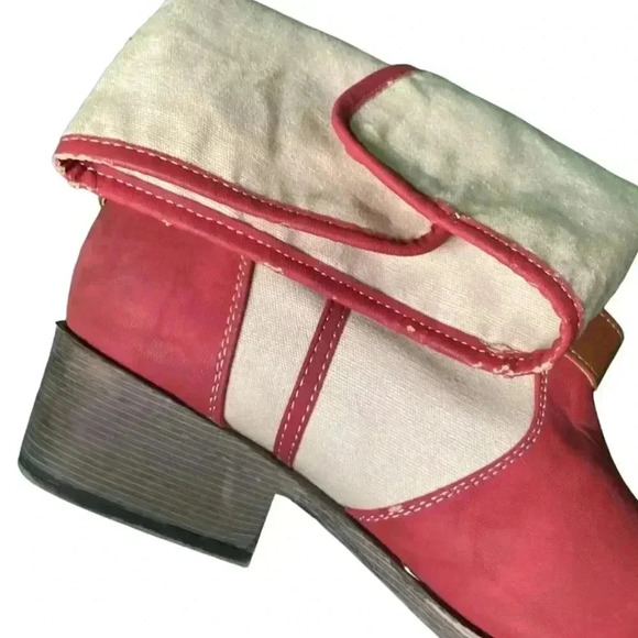 Bucco Women's Red and Brown Boots - Size 8 - Picture 11 of 15